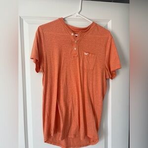 Hollister orange t shirt